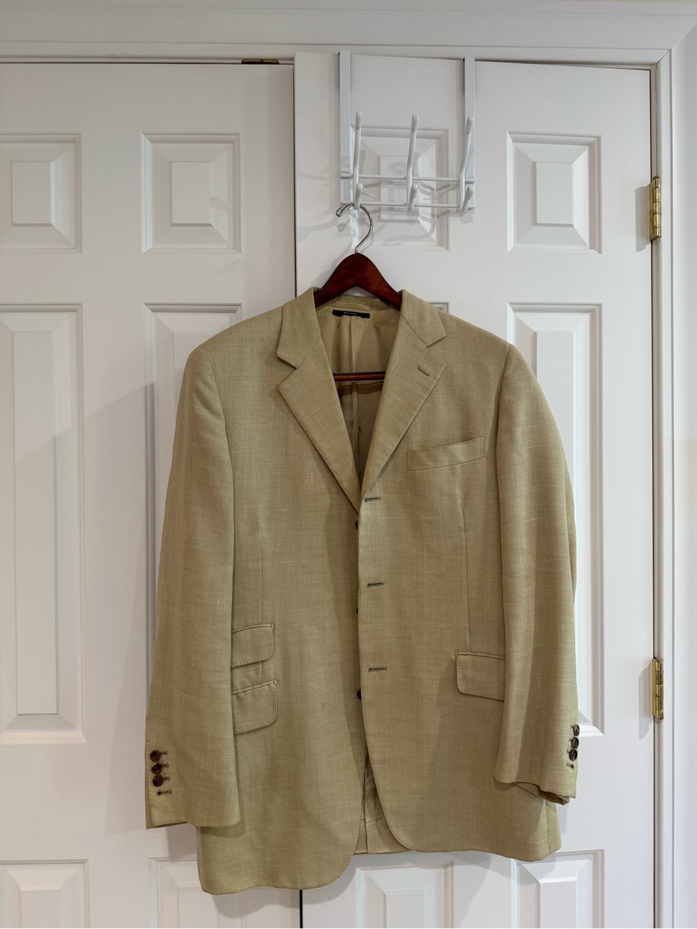 Hermes Tan Men's Blazer - Classic Single-Breasted Style - EU size 48
